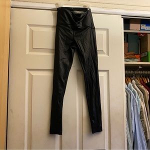 Victoria Sport Black Coated Shiny Leggings